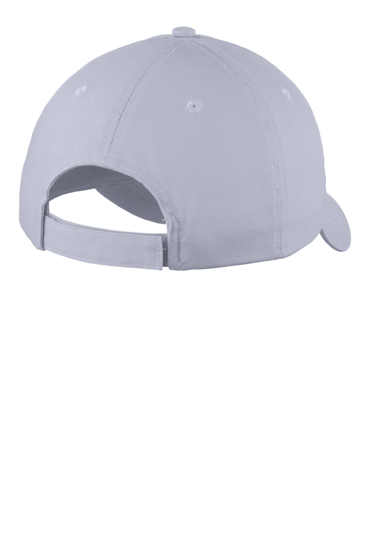 Port Authority Youth Six-Panel Unstructured Twill Cap. YC914 - Silver - back