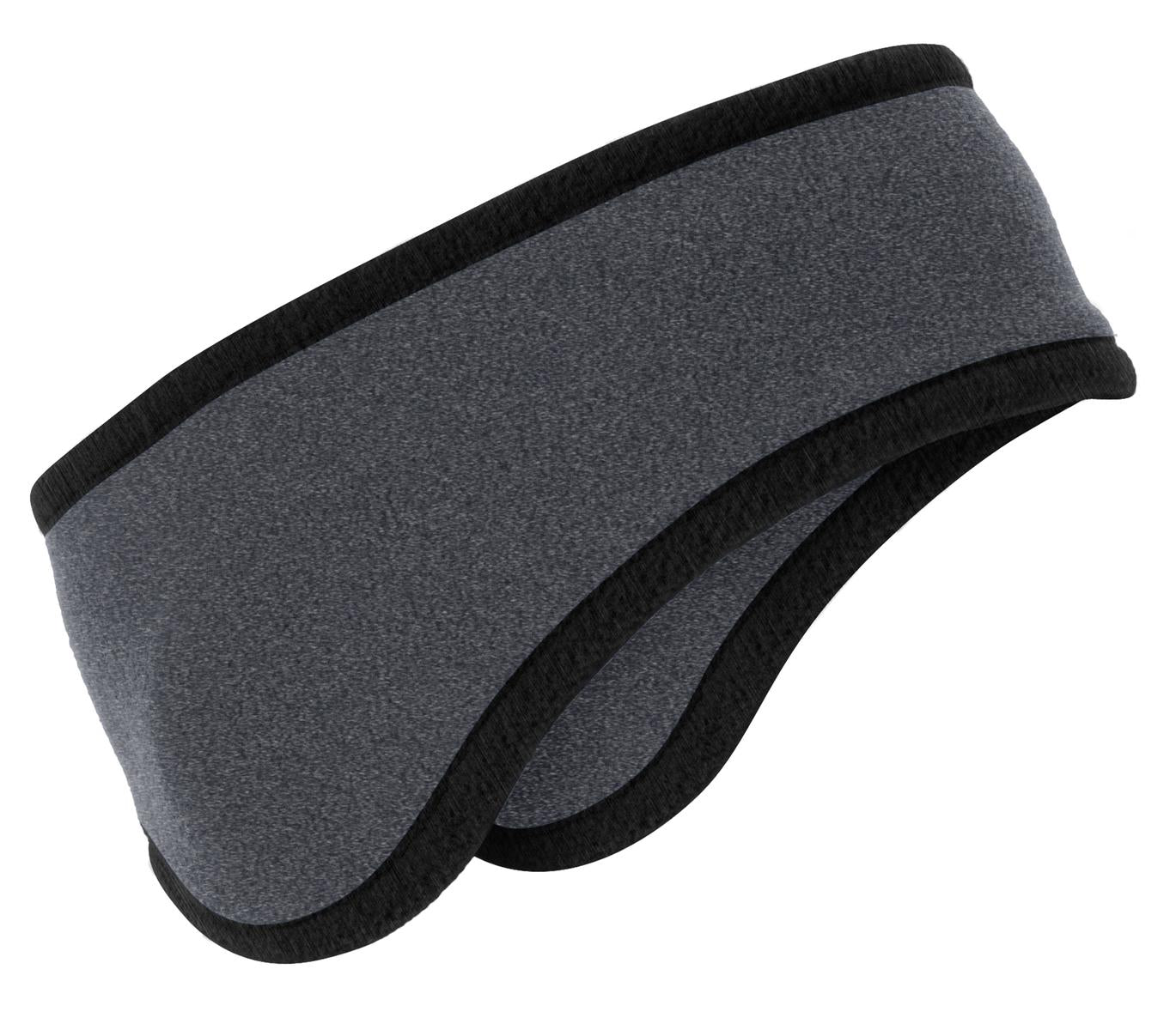 Port Authority Two-Color Fleece Headband. C916 - Midnight Heather - front