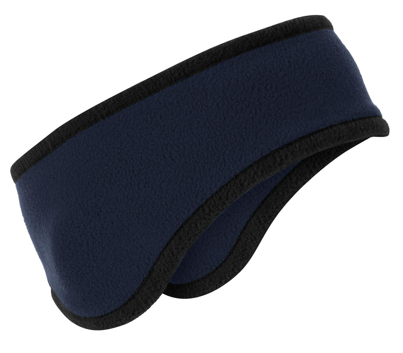 Port Authority Two-Color Fleece Headband. C916 - Navy - front
