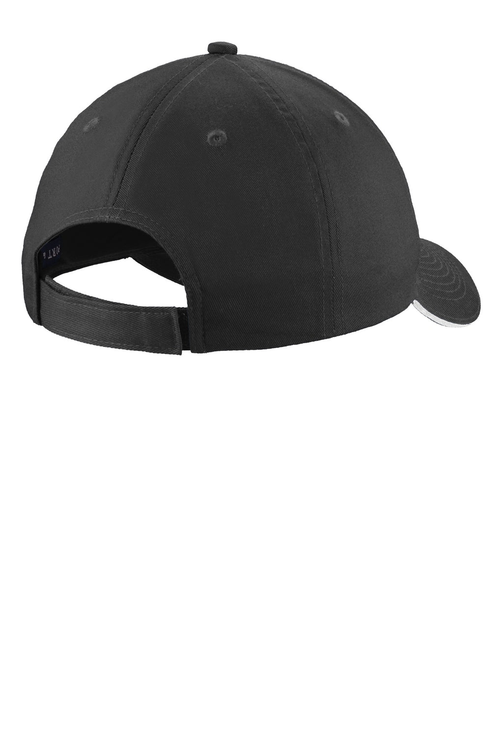 Port Authority Unstructured Sandwich Bill Cap. C919 - Black/ White - back