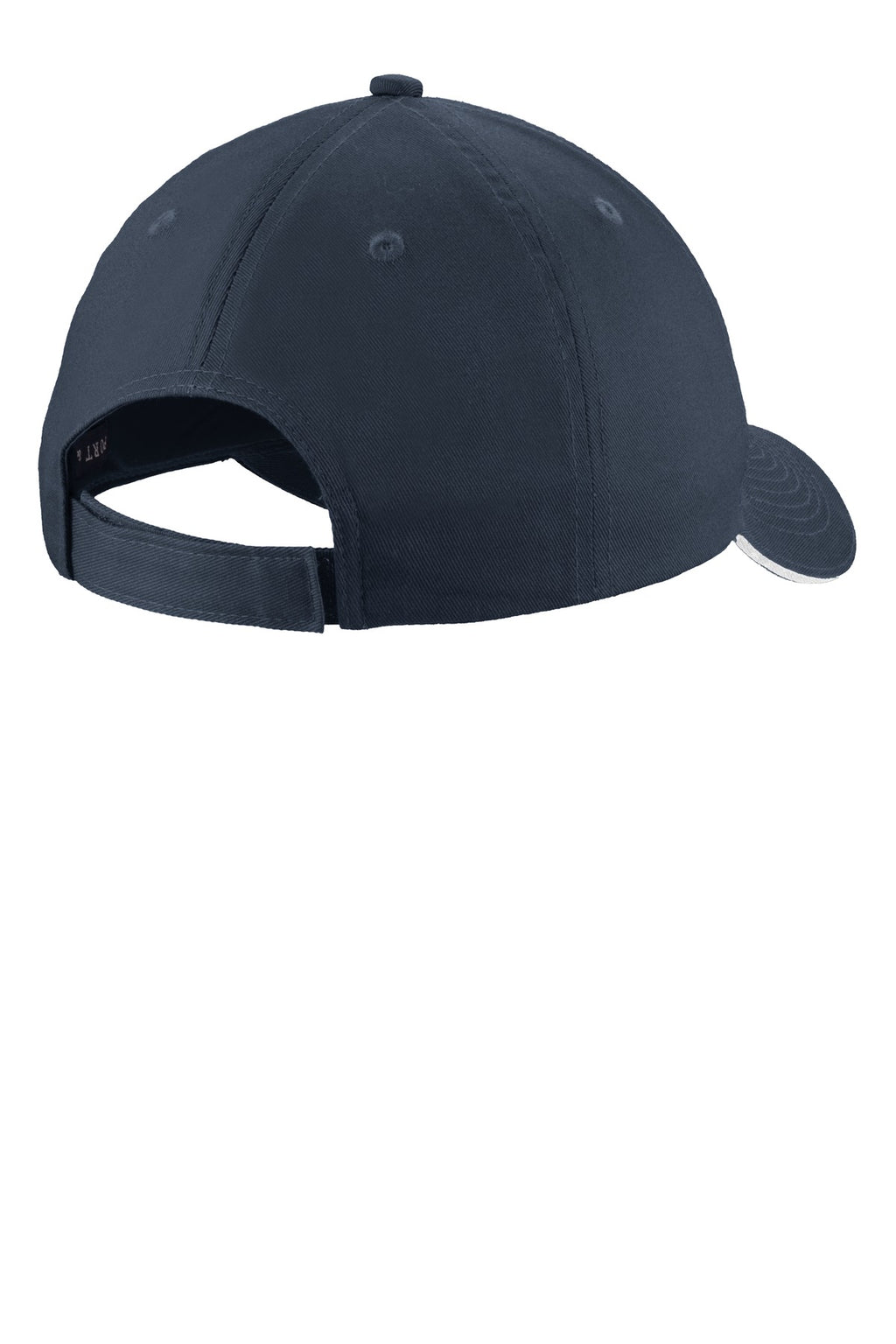 Port Authority Unstructured Sandwich Bill Cap. C919 - Navy/ White - back