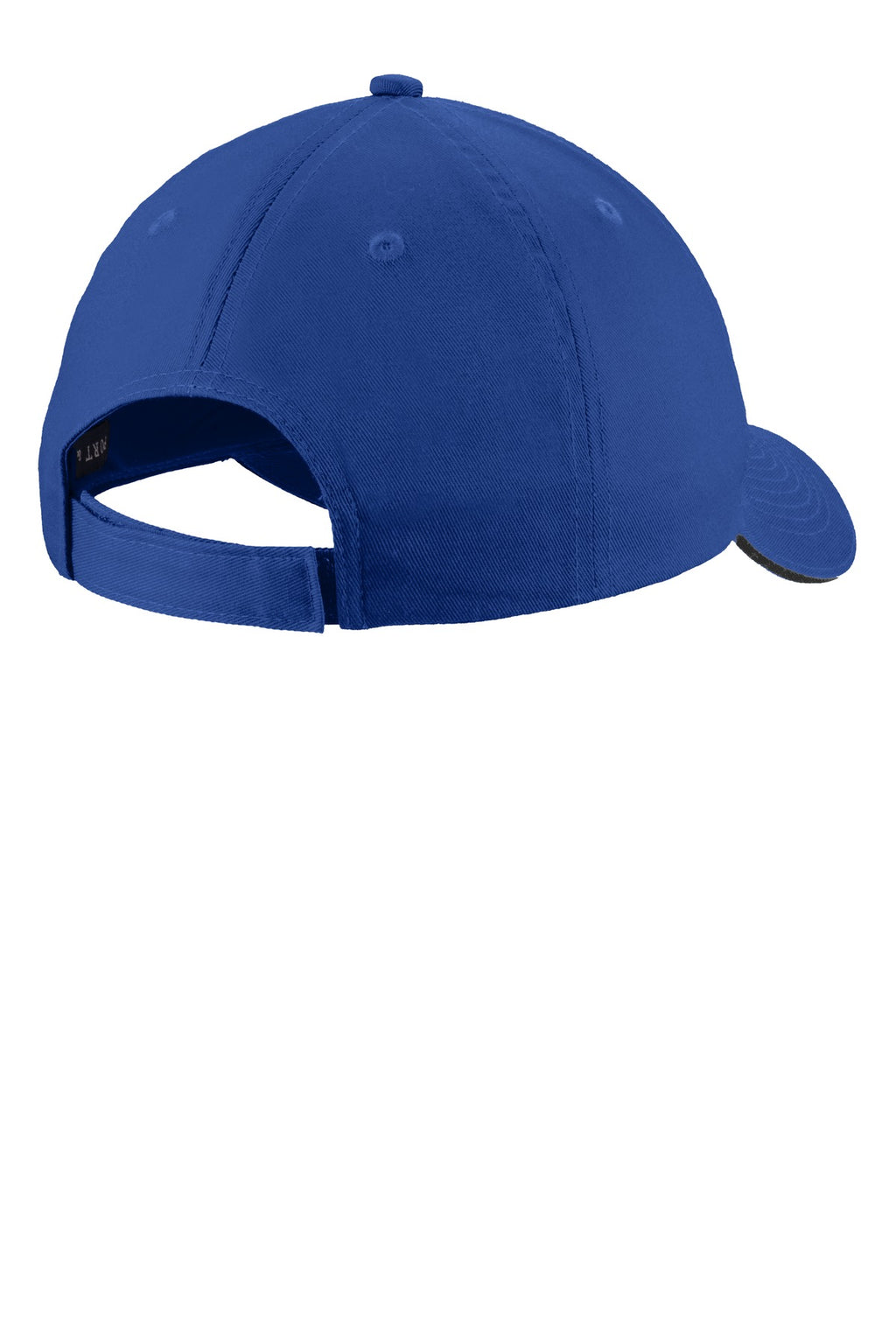 Port Authority Unstructured Sandwich Bill Cap. C919 - Royal/ Black - back