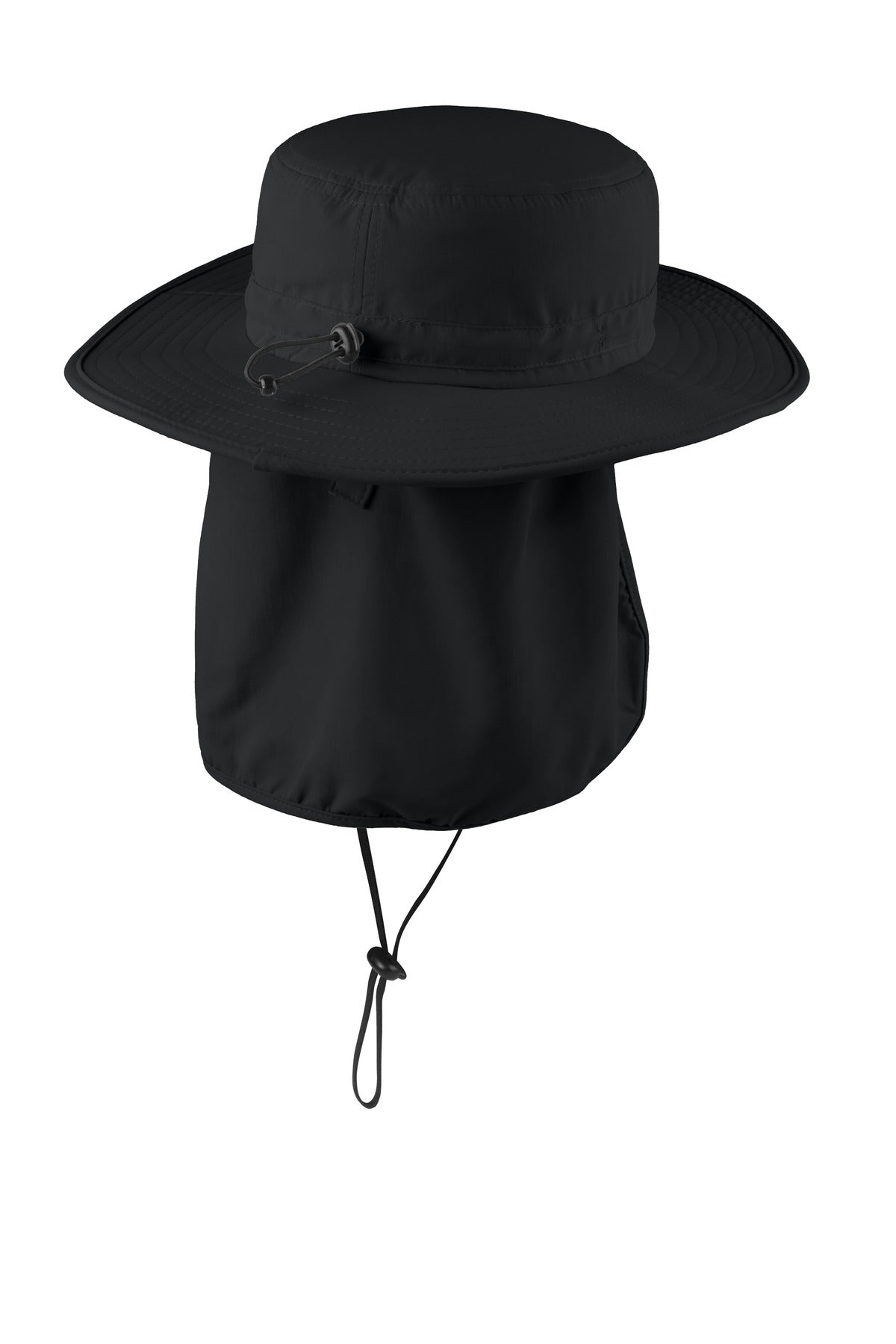 Port Authority Outdoor Wide-Brim Hat. C920 - Black - back