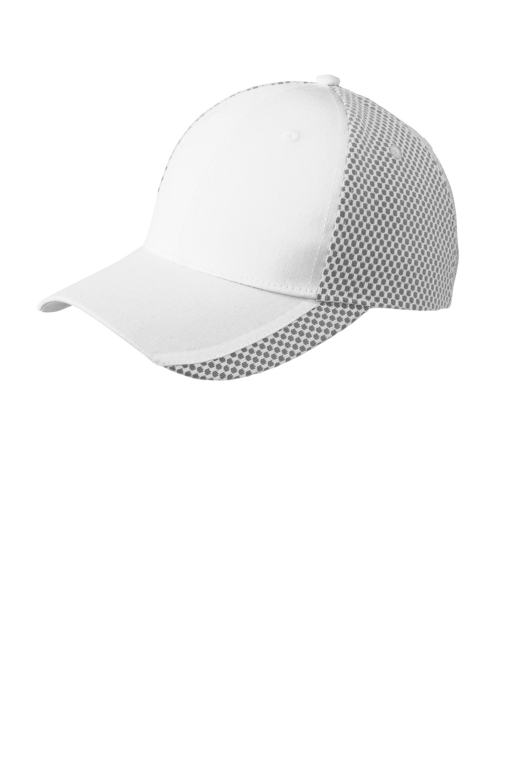 DISCONTINUED Port Authority Two-Color Mesh Back Cap. C923 - White/ Black - front
