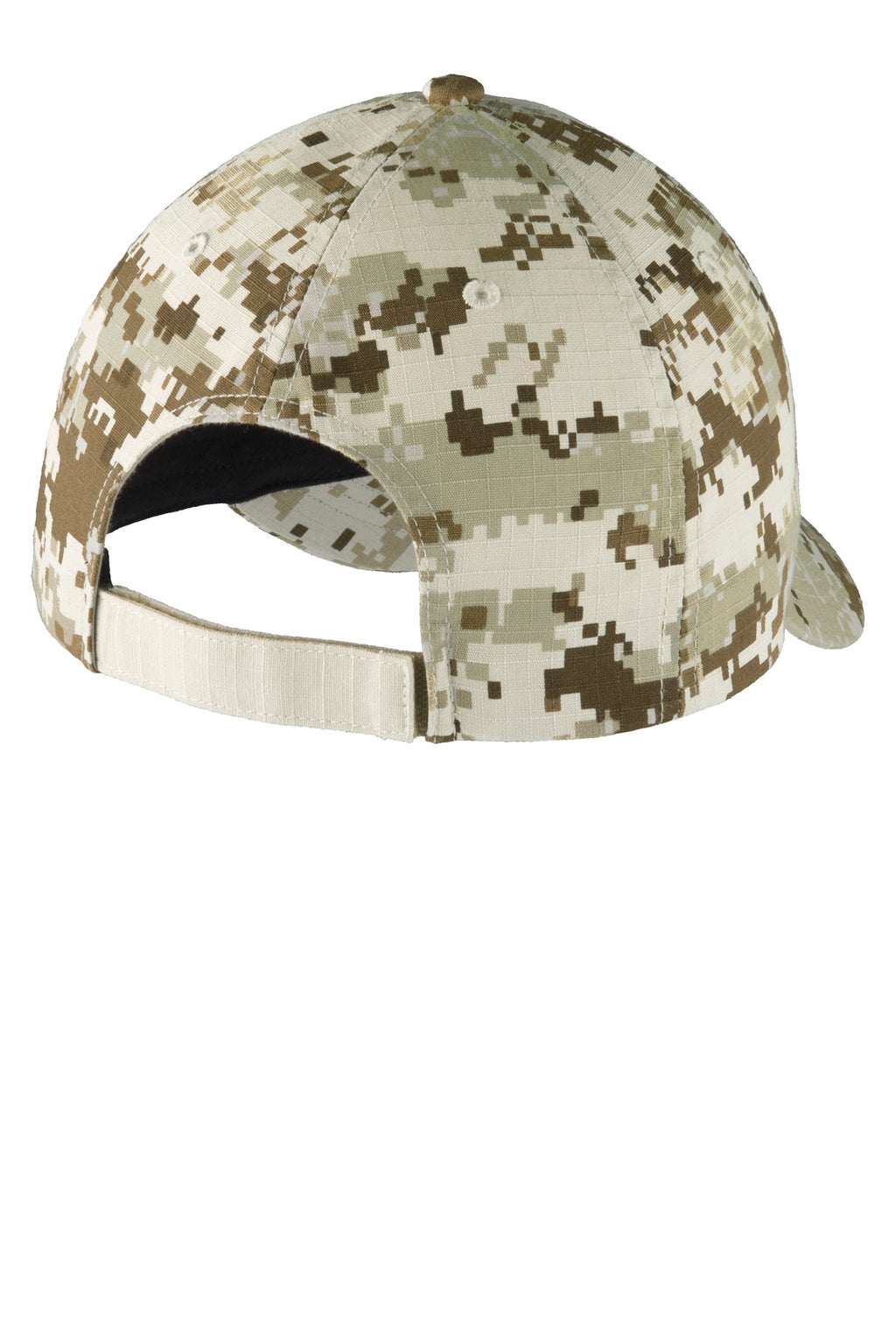 DISCONTINUED Port Authority Colorblock Digital Ripstop Camouflage Cap. C926 - Sand Camo/ Sand - back
