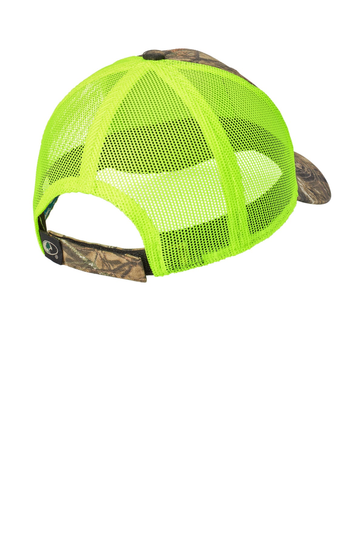 Port Authority Structured Camouflage Mesh Back Cap. C930 - Mossy Oak Break-Up Country/ Neon Yellow - back