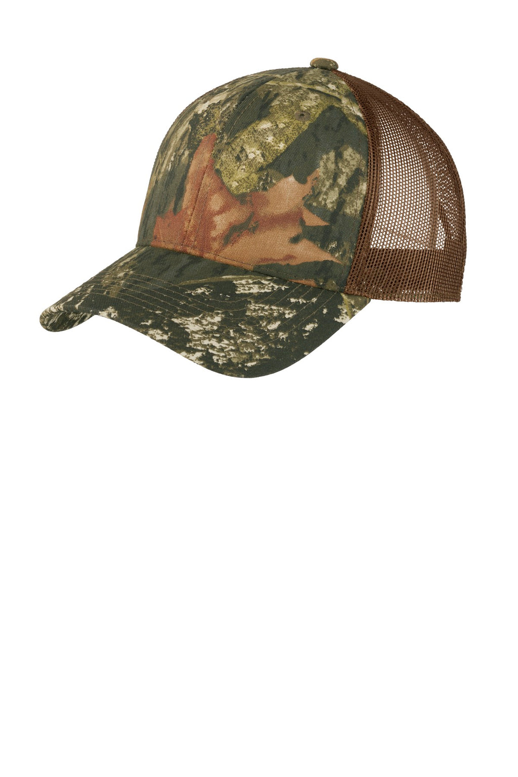 Port Authority Structured Camouflage Mesh Back Cap. C930 - Mossy Oak New Break-Up/ Brown - front