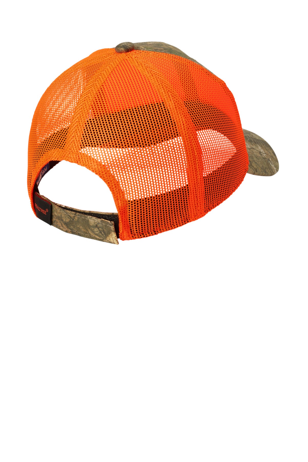 Port Authority Structured Camouflage Mesh Back Cap. C930 - Realtree Xtra/ Neon Orange - back