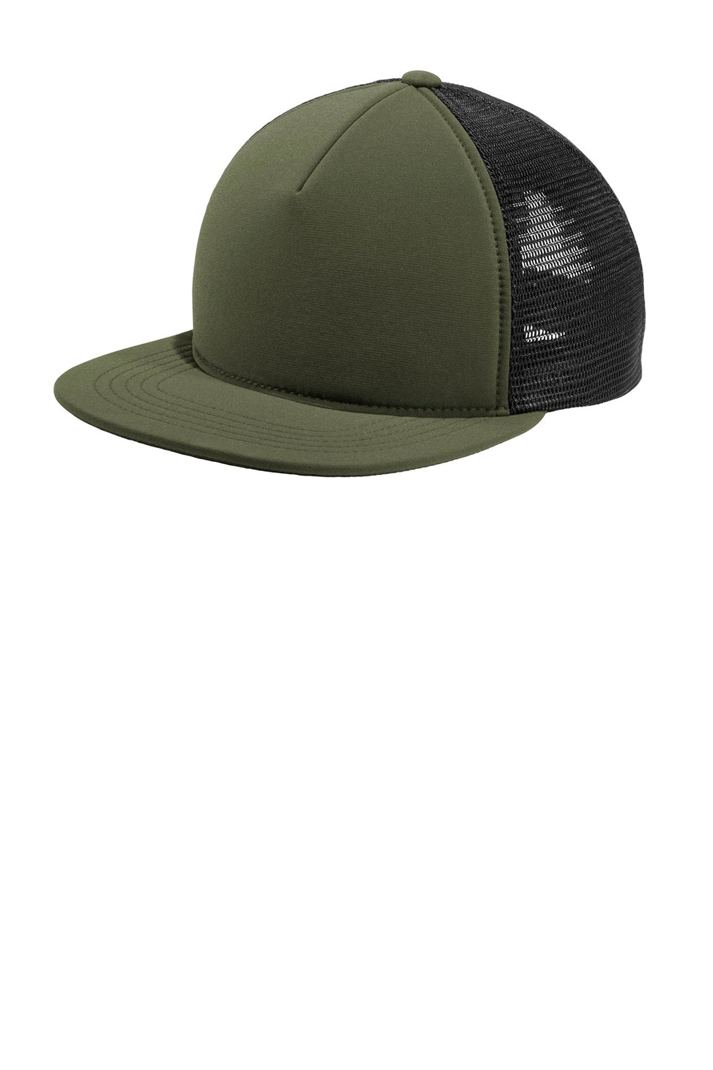 Port Authority Flexfit 110 Foam Outdoor Cap. C937 - Army Green/ Black - front