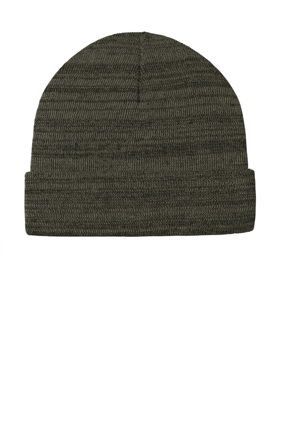 Port Authority Knit Cuff Beanie C939 - Olive Green Heather - front