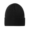 Port Authority Rib Knit Cuff Beanie C951 - Deep Black - front