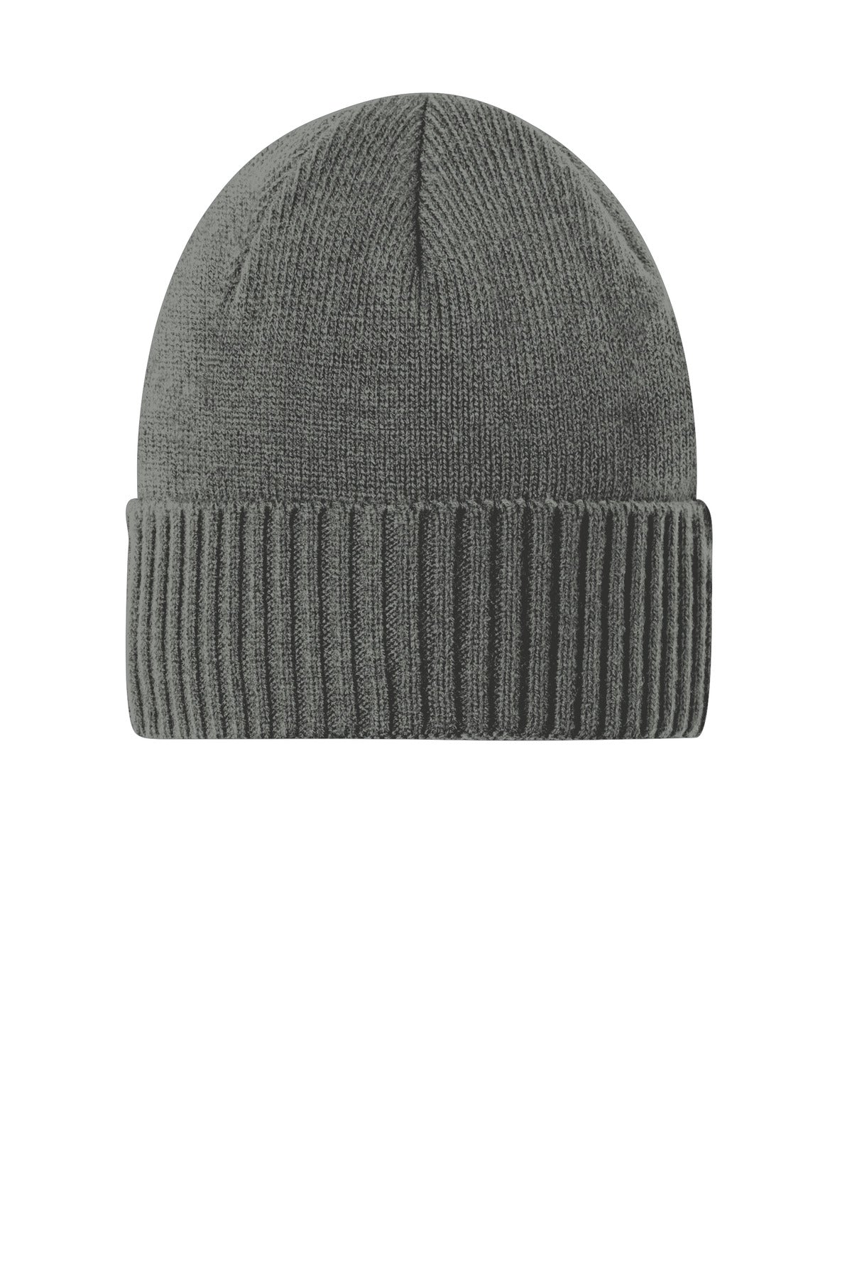 Port Authority Rib Knit Cuff Beanie C951 - Deep Smoke - front