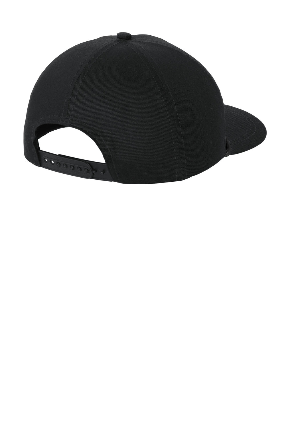 Port Authority Snapback Five-Panel Rope Cap C962 - Black/ Black - back