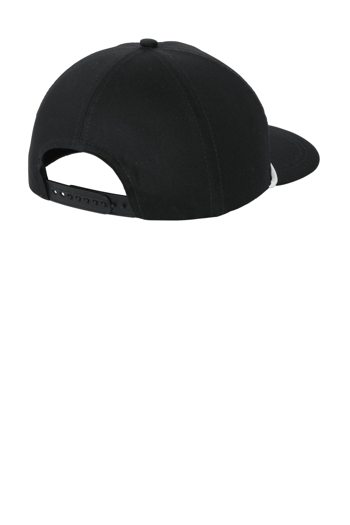 Port Authority Snapback Five-Panel Rope Cap C962 - Black/ White - back