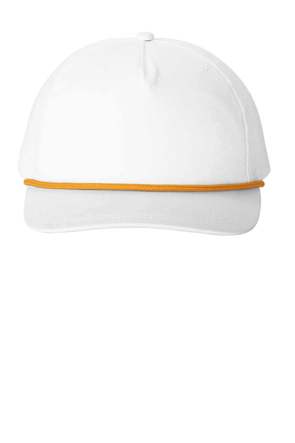 Port Authority Snapback Five-Panel Rope Cap C962 - White/ Athletic Gold - front