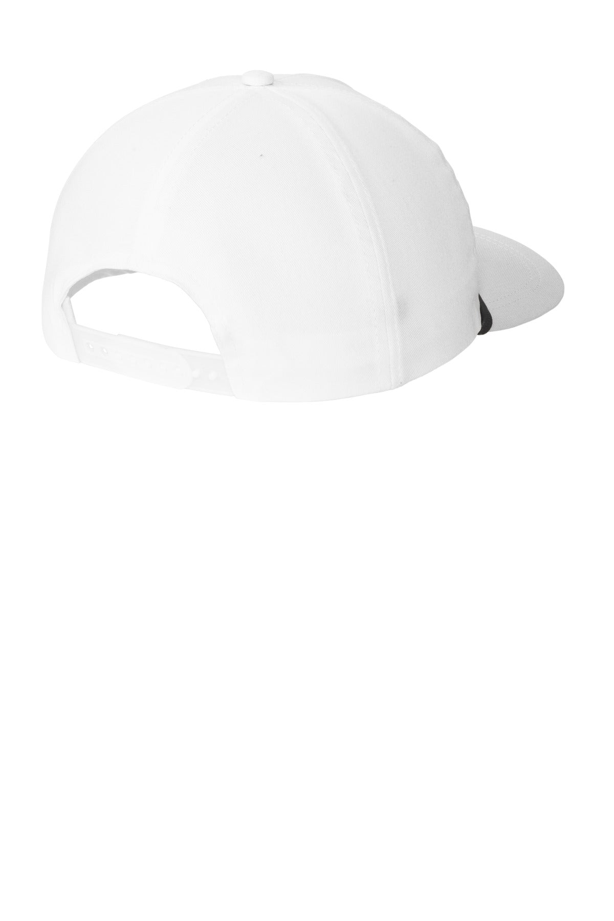 Port Authority Snapback Five-Panel Rope Cap C962 - White/ Black - back