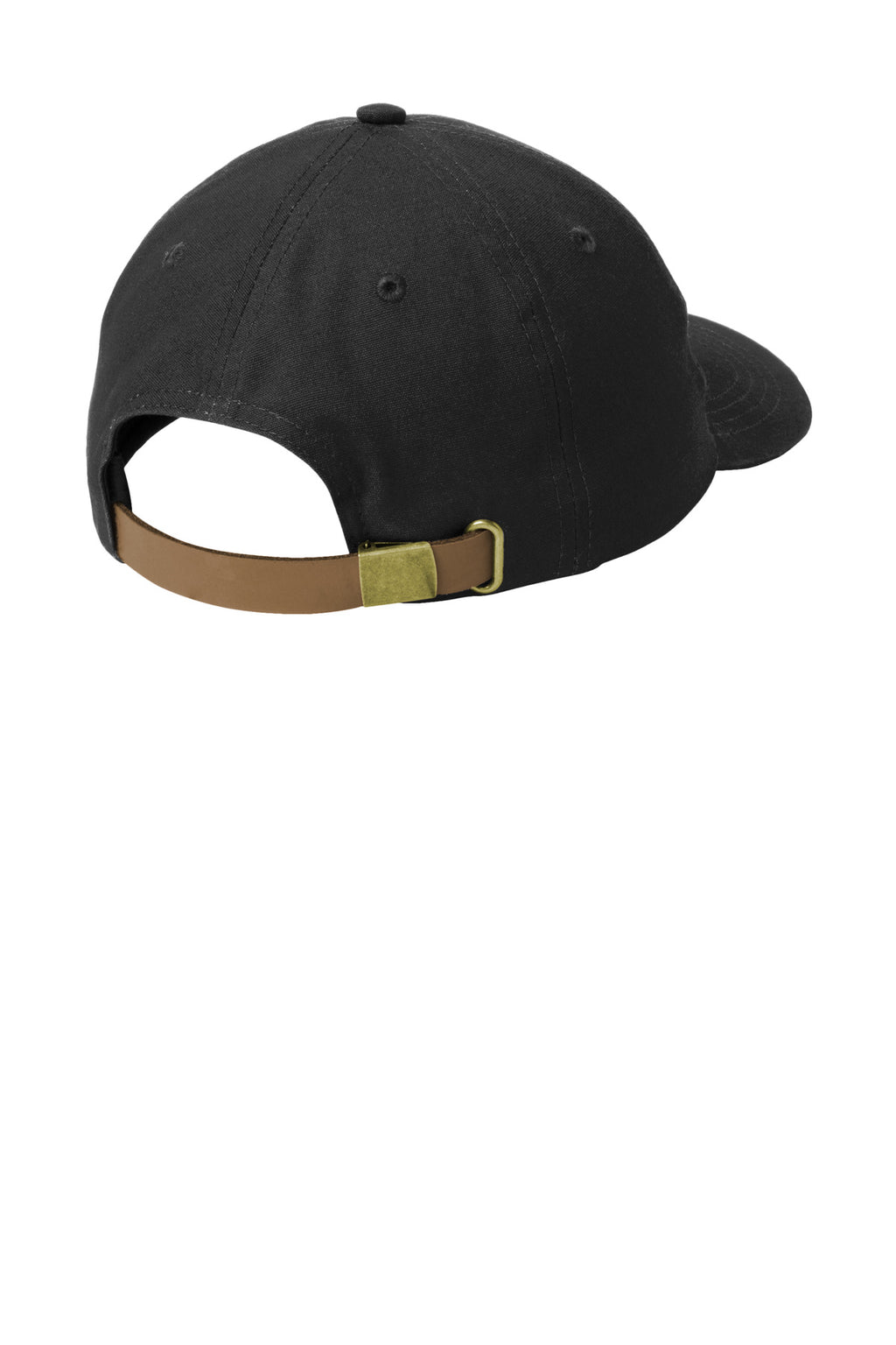 DISCONTINUEDPort Authority Leather Strap Cap C963 - Black - back