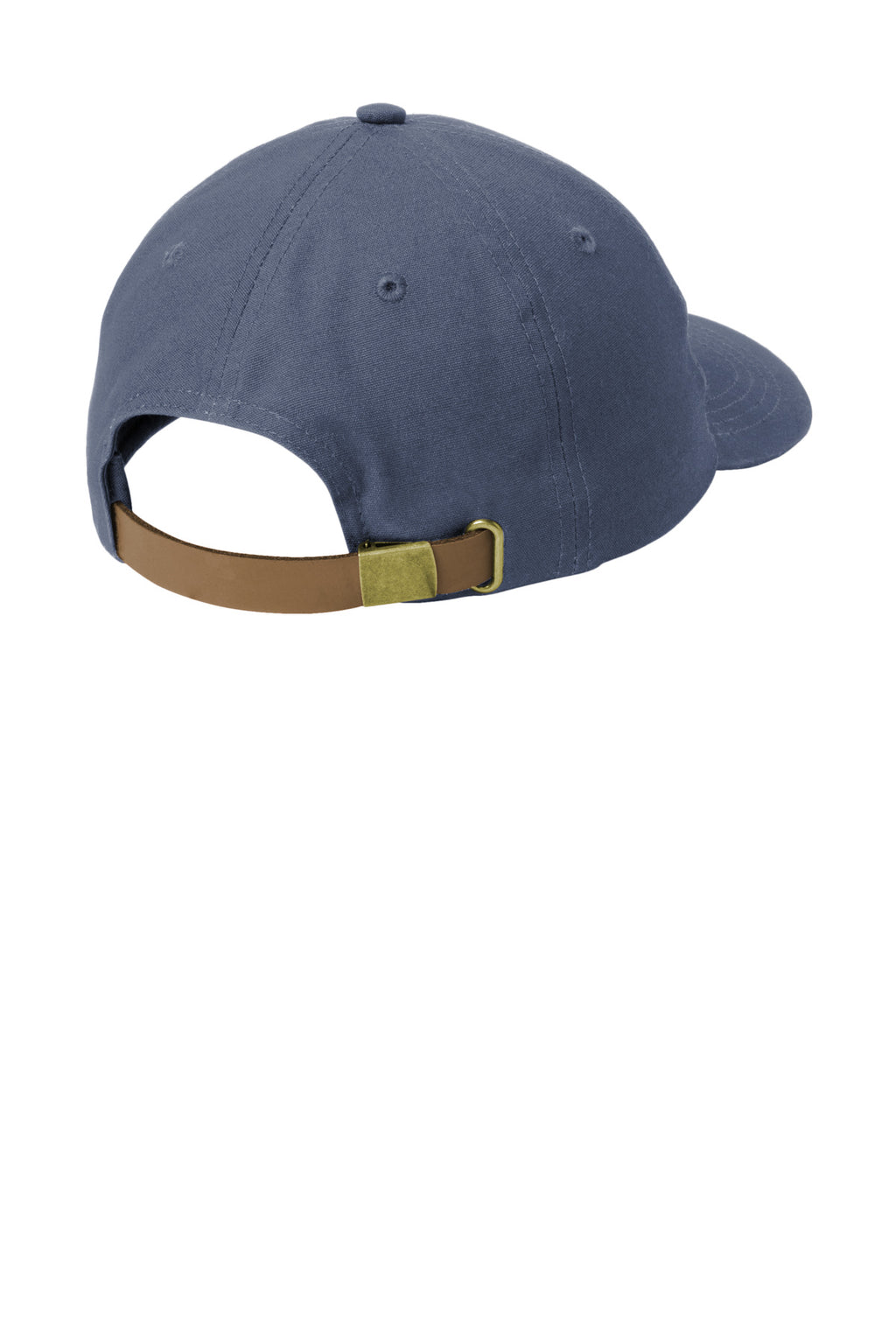 DISCONTINUEDPort Authority Leather Strap Cap C963 - Regatta Blue - back