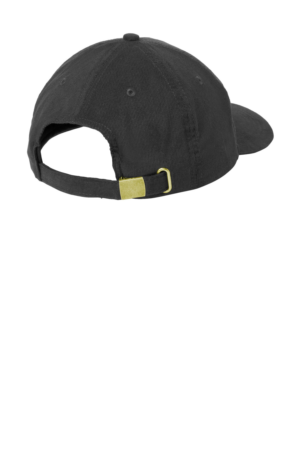 Port Authority Light Corduroy Dad Cap C973 - Deep Black - back