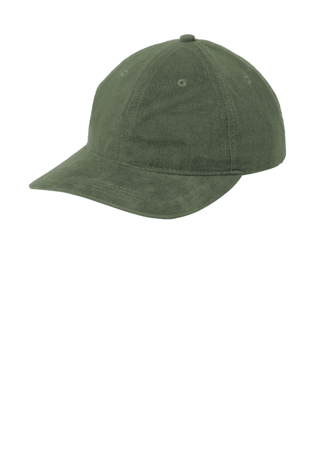 Port Authority Light Corduroy Dad Cap C973 - Olive Green - front