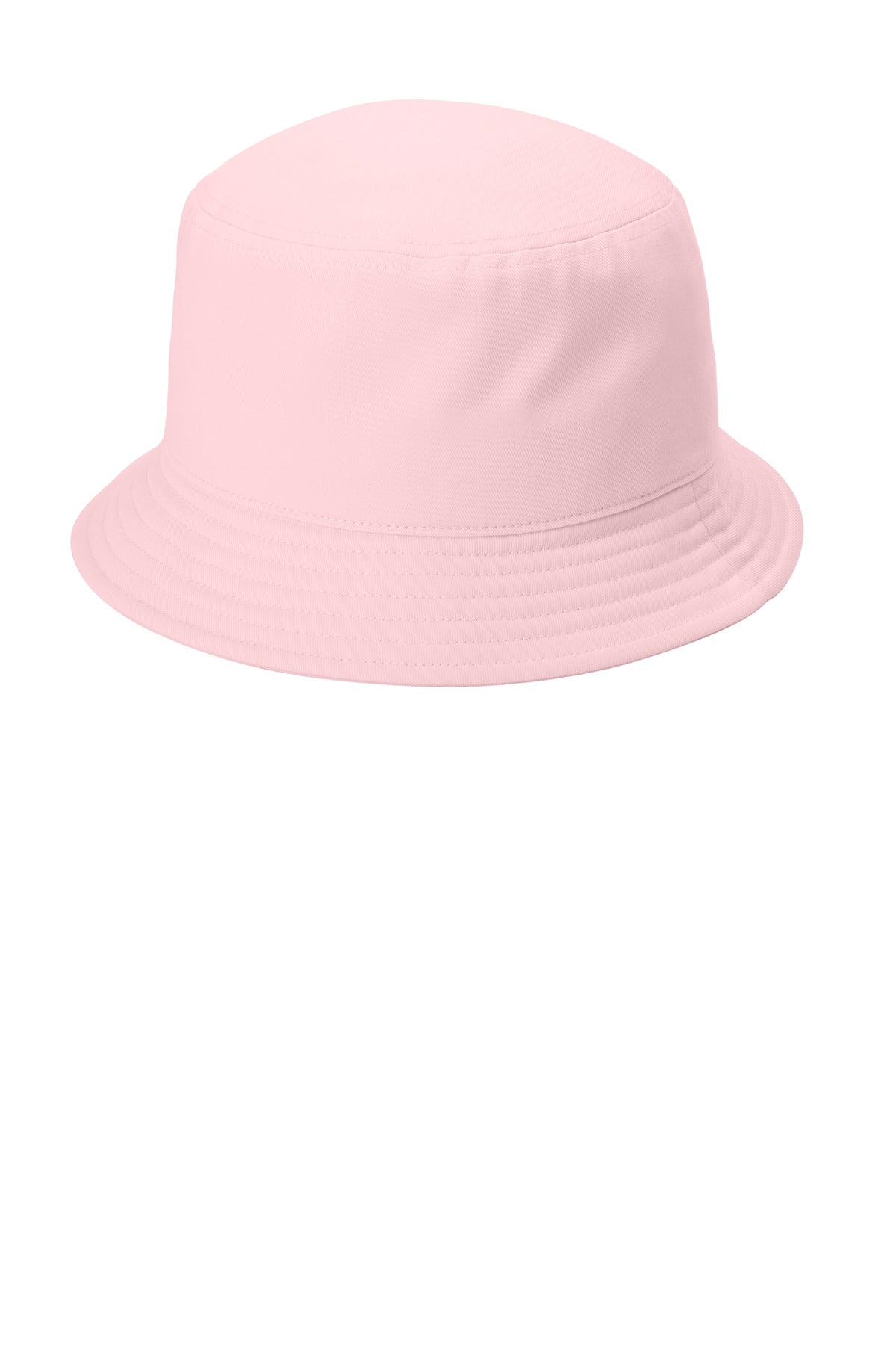Port Authority Twill Short Brim Bucket Hat C976 - Cloud Pink - front