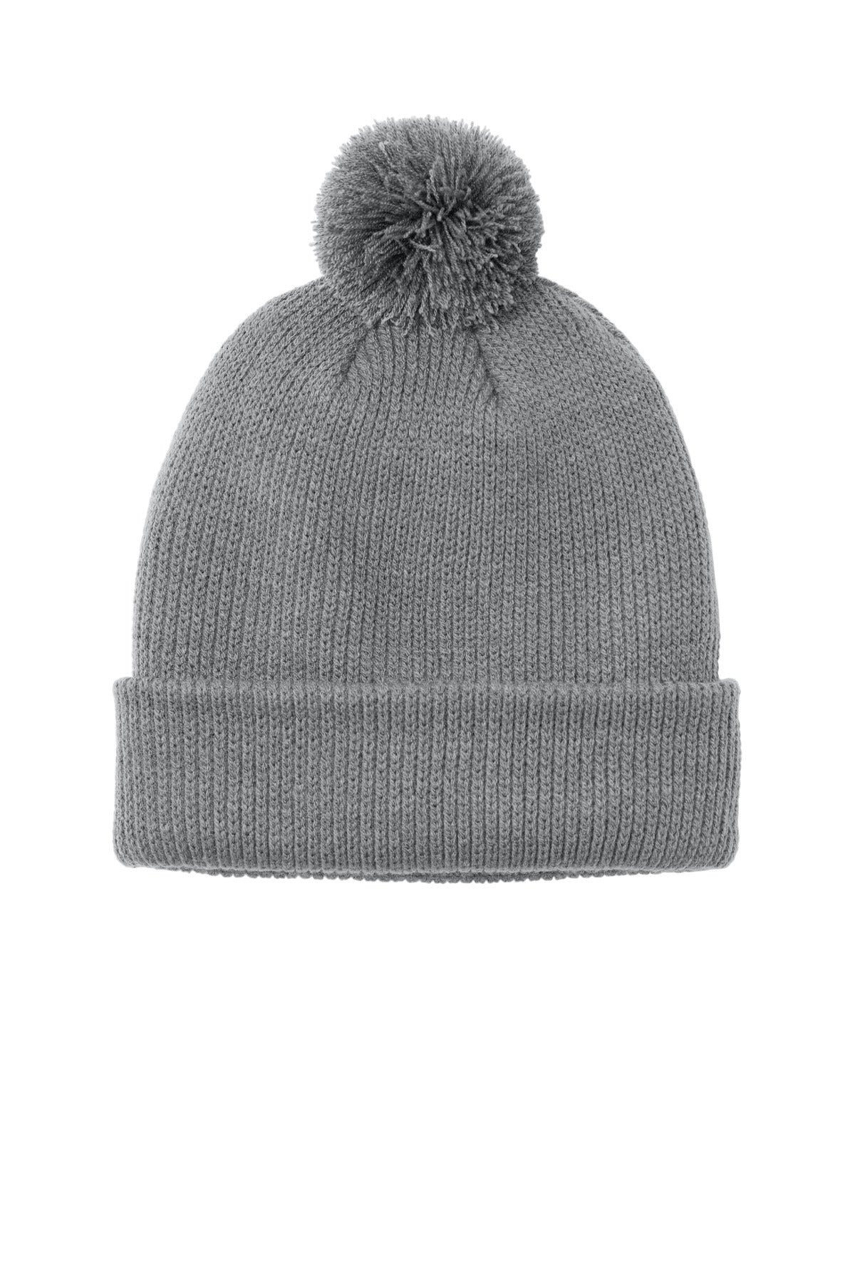 Port Authority Cozy Pom Beanie C978 - Gusty Grey - front