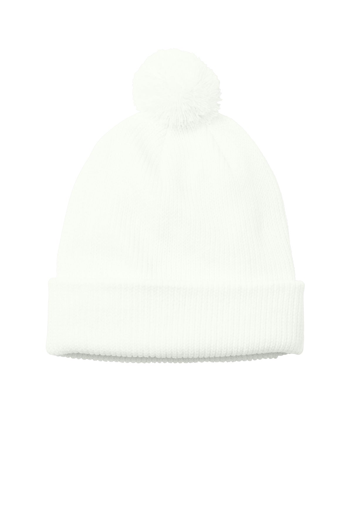 Port Authority Cozy Pom Beanie C978 - Marshmallow - front
