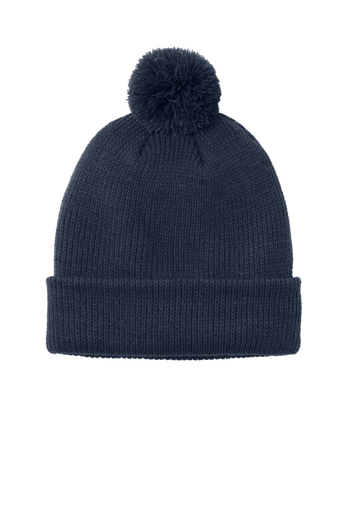 Port Authority Cozy Pom Beanie C978 - River Blue Navy - front