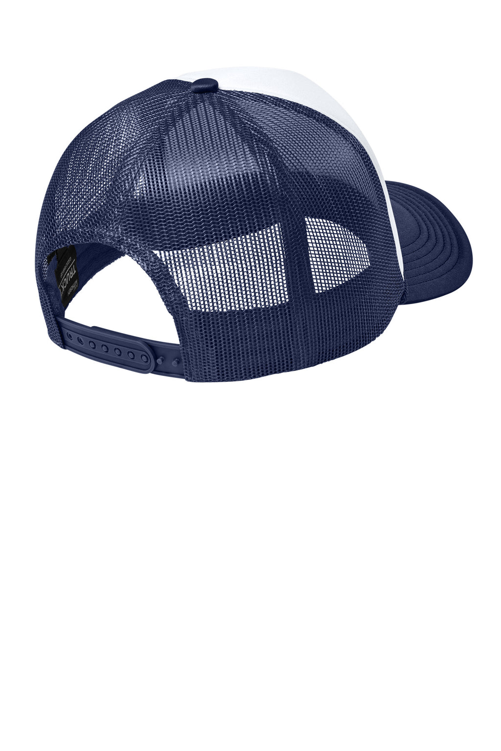Port Authority Foam Truck'N Cap C993 - White/ True Navy/ True Navy - back