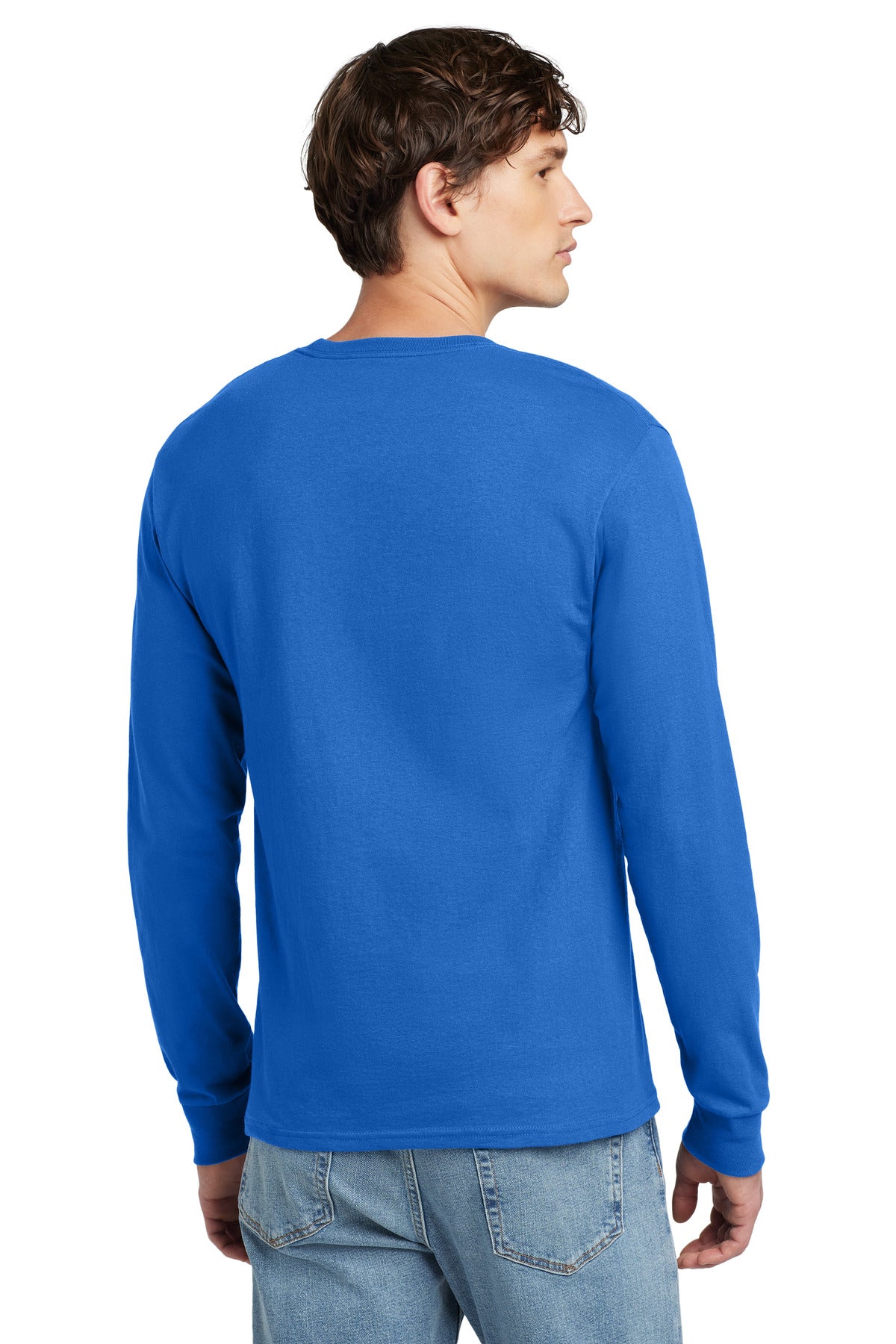 Champion Jersey Long Sleeve Tee CC8C - Athletic Royal - back