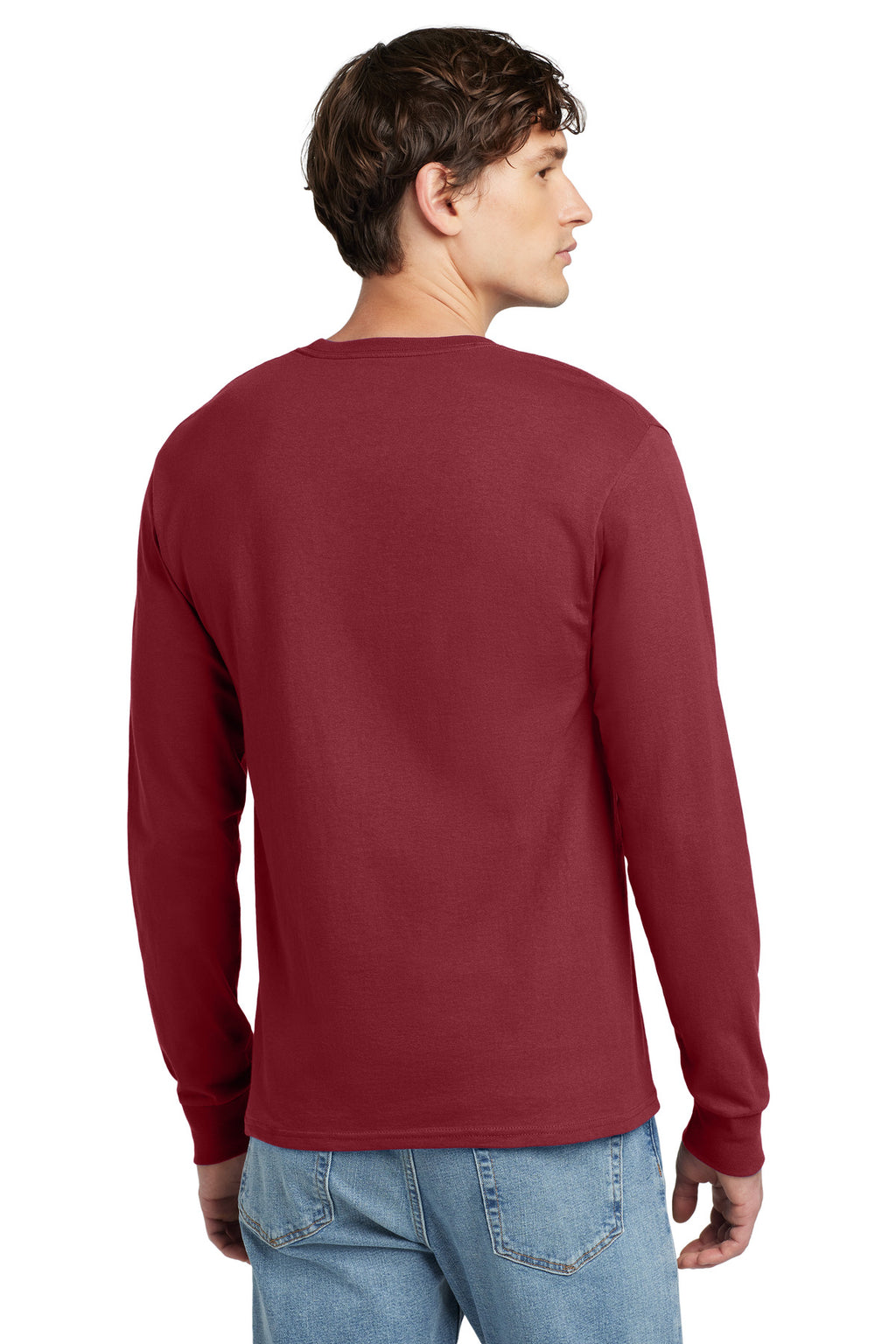 Champion Jersey Long Sleeve Tee CC8C - Cardinal - back