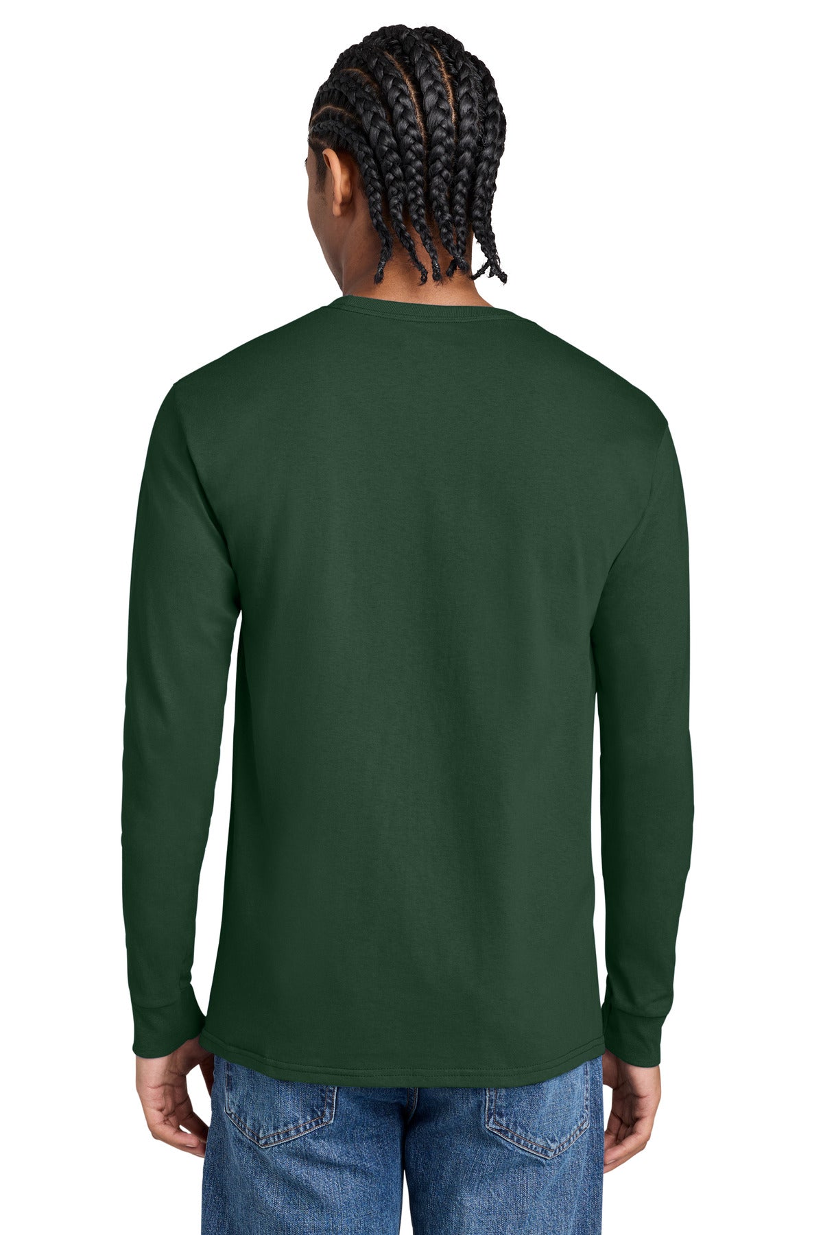 Champion Jersey Long Sleeve Tee CC8C - Dark Green - back