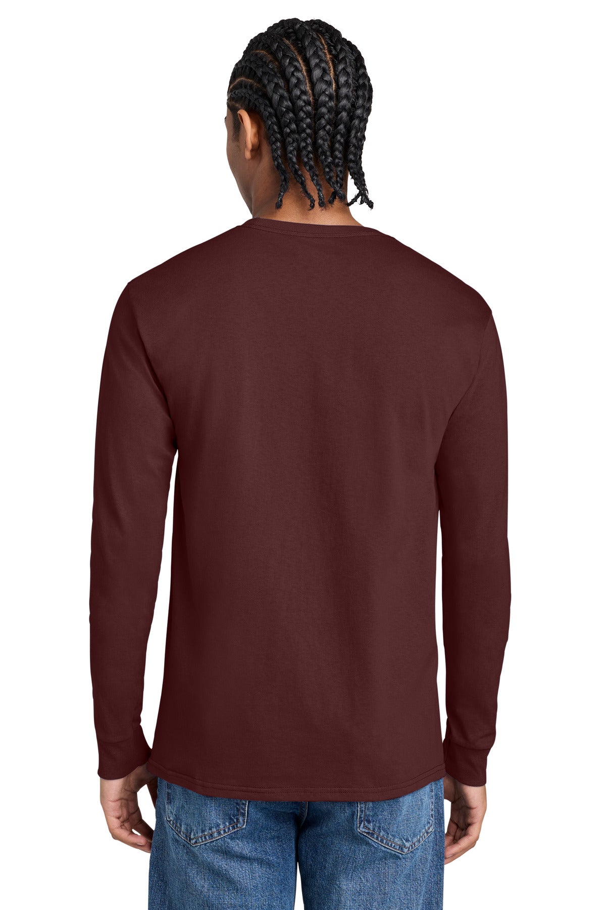 Champion Jersey Long Sleeve Tee CC8C - Maroon - back