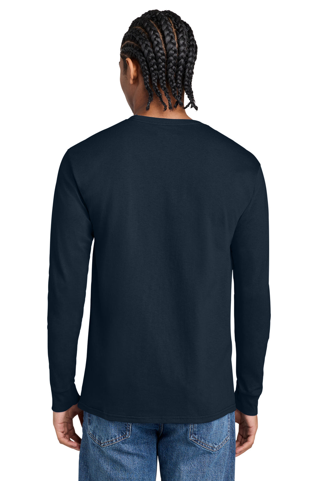 Champion Jersey Long Sleeve Tee CC8C - Navy - back