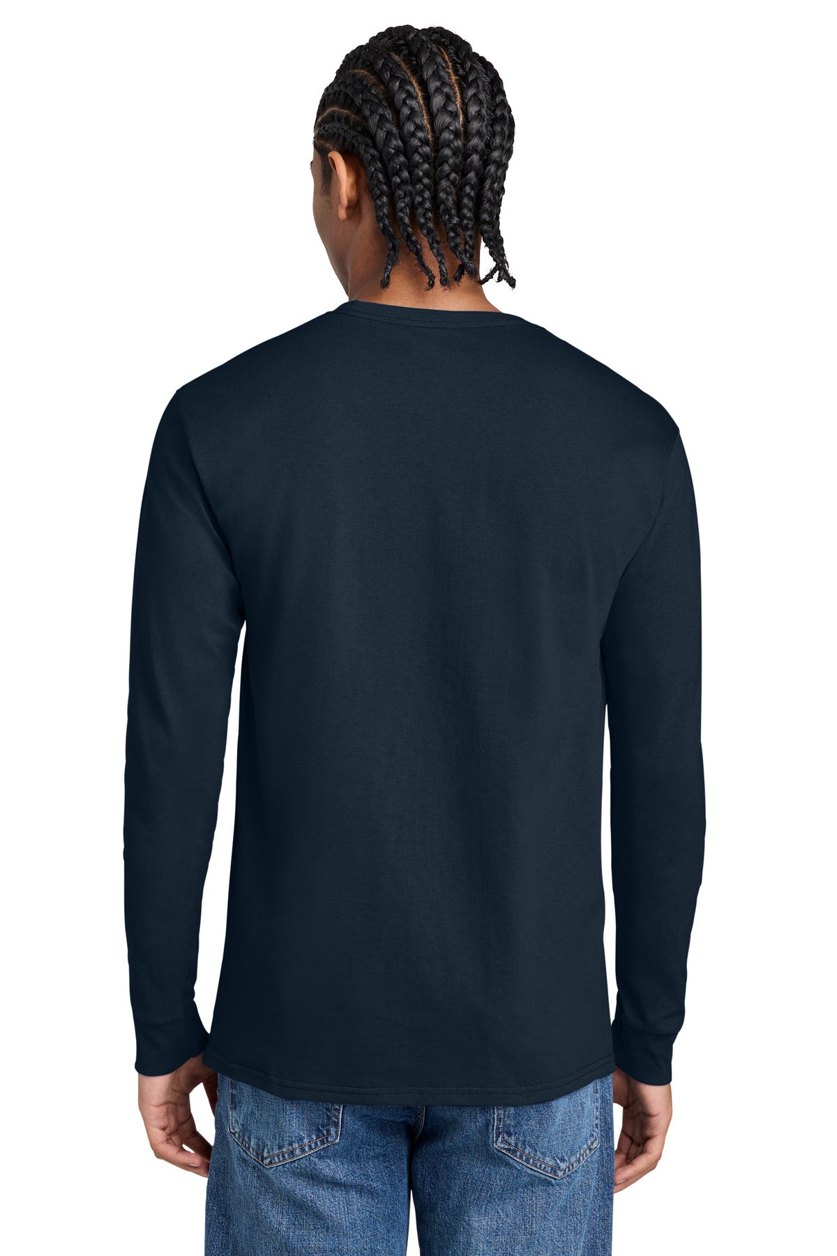 Champion Jersey Long Sleeve Tee CC8C - Navy - back