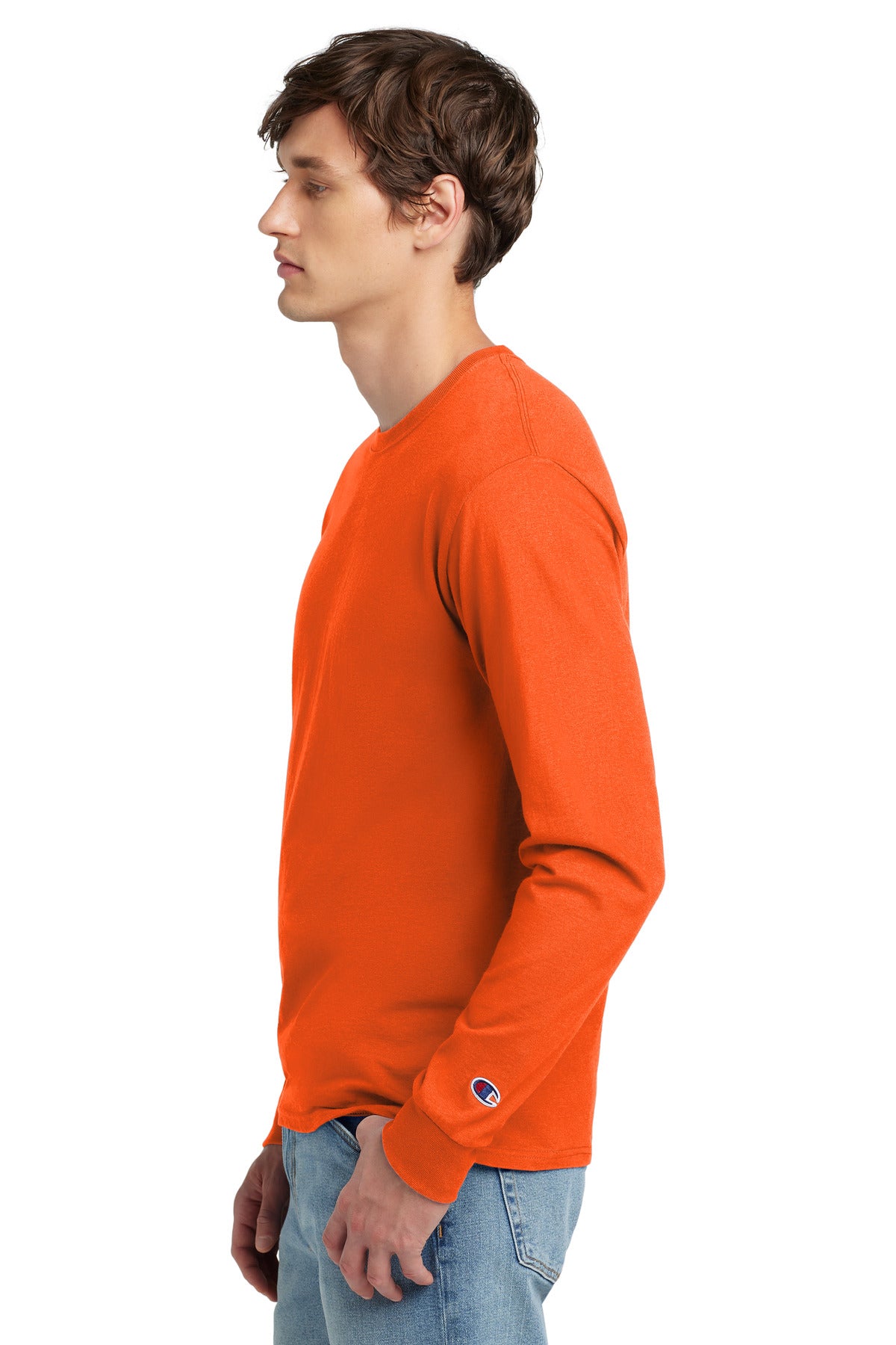 Champion Jersey Long Sleeve Tee CC8C - Orange - side
