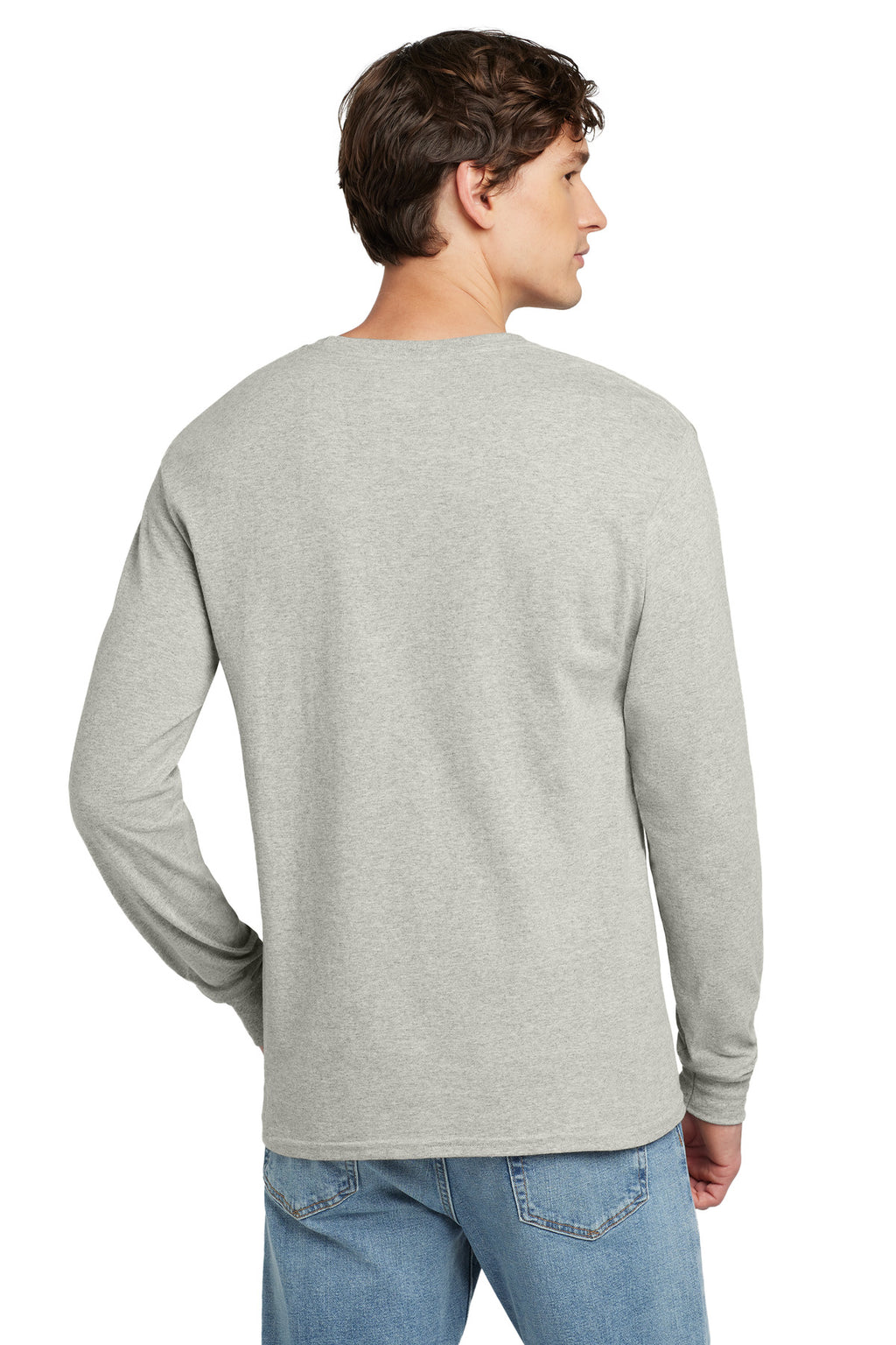 Champion Jersey Long Sleeve Tee CC8C - Oxford Grey - back