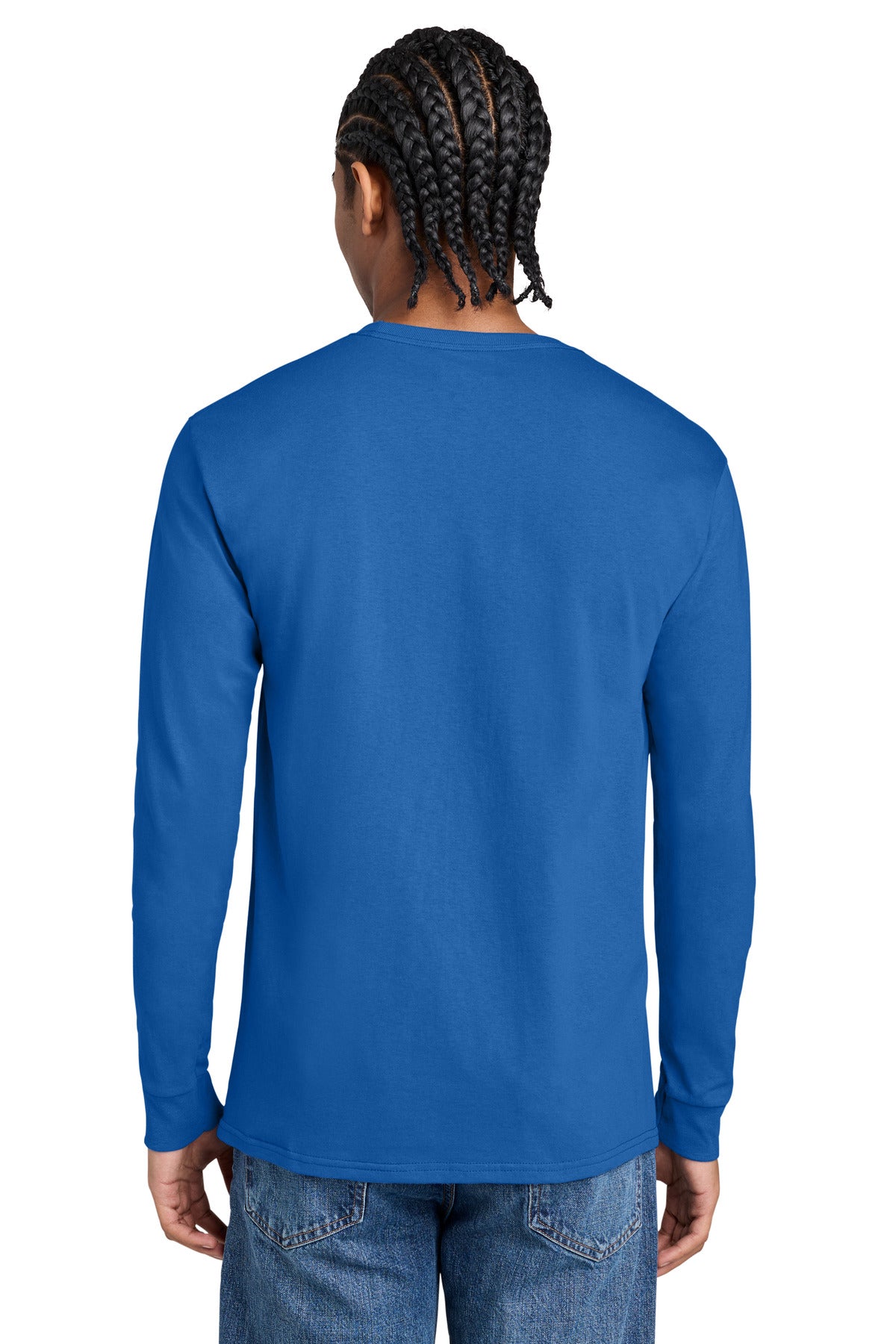 Champion Jersey Long Sleeve Tee CC8C - Royal Blue - back