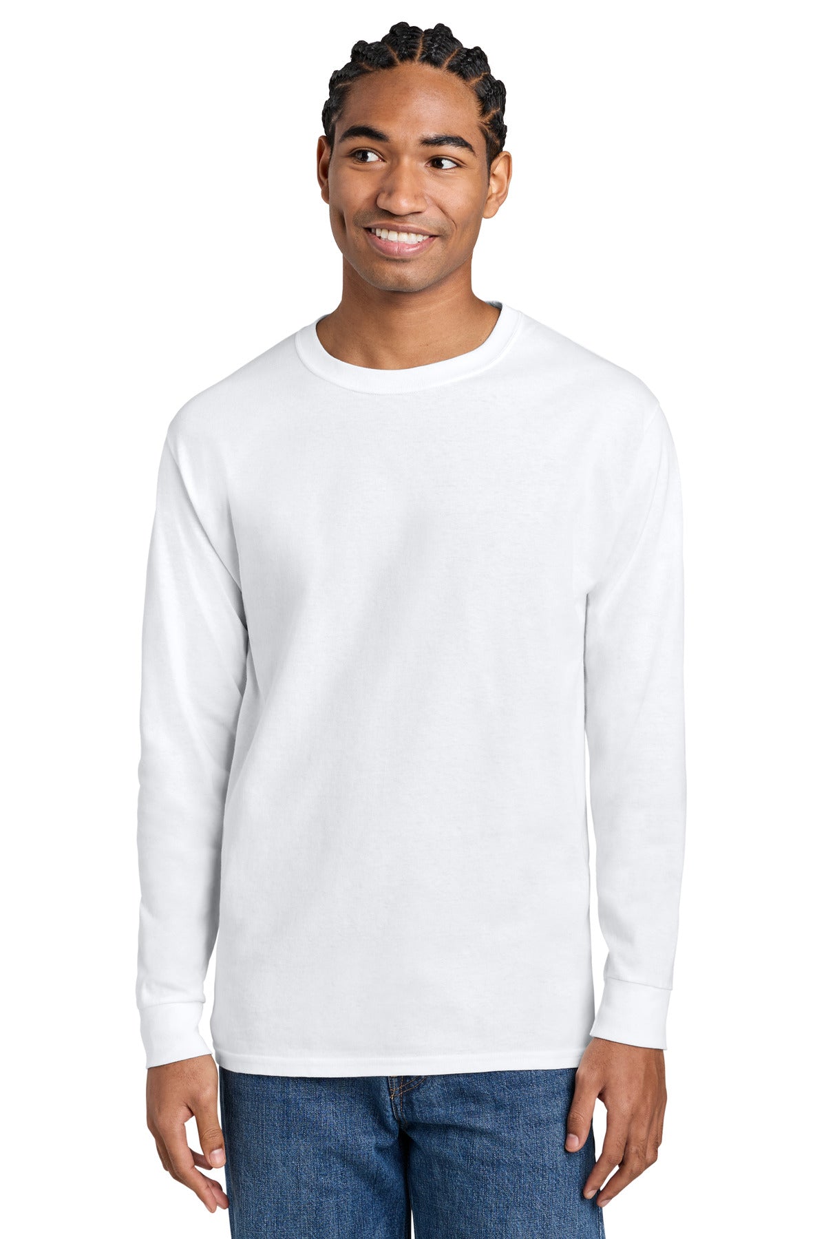 Champion Jersey Long Sleeve Tee CC8C - White - front