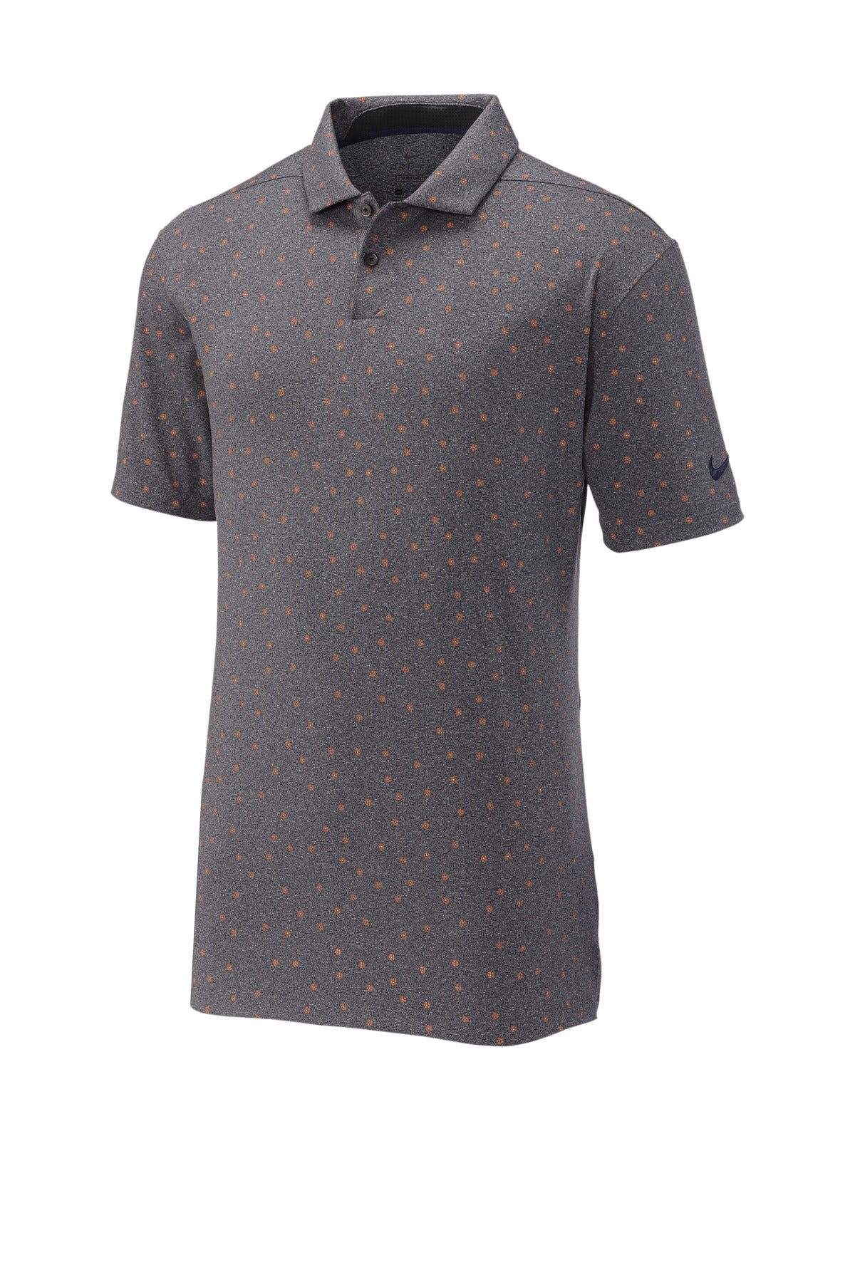 DISCONTINUED Nike Dry Vapor Micro Print Polo CI9784 - Obsidian/ Pure - front