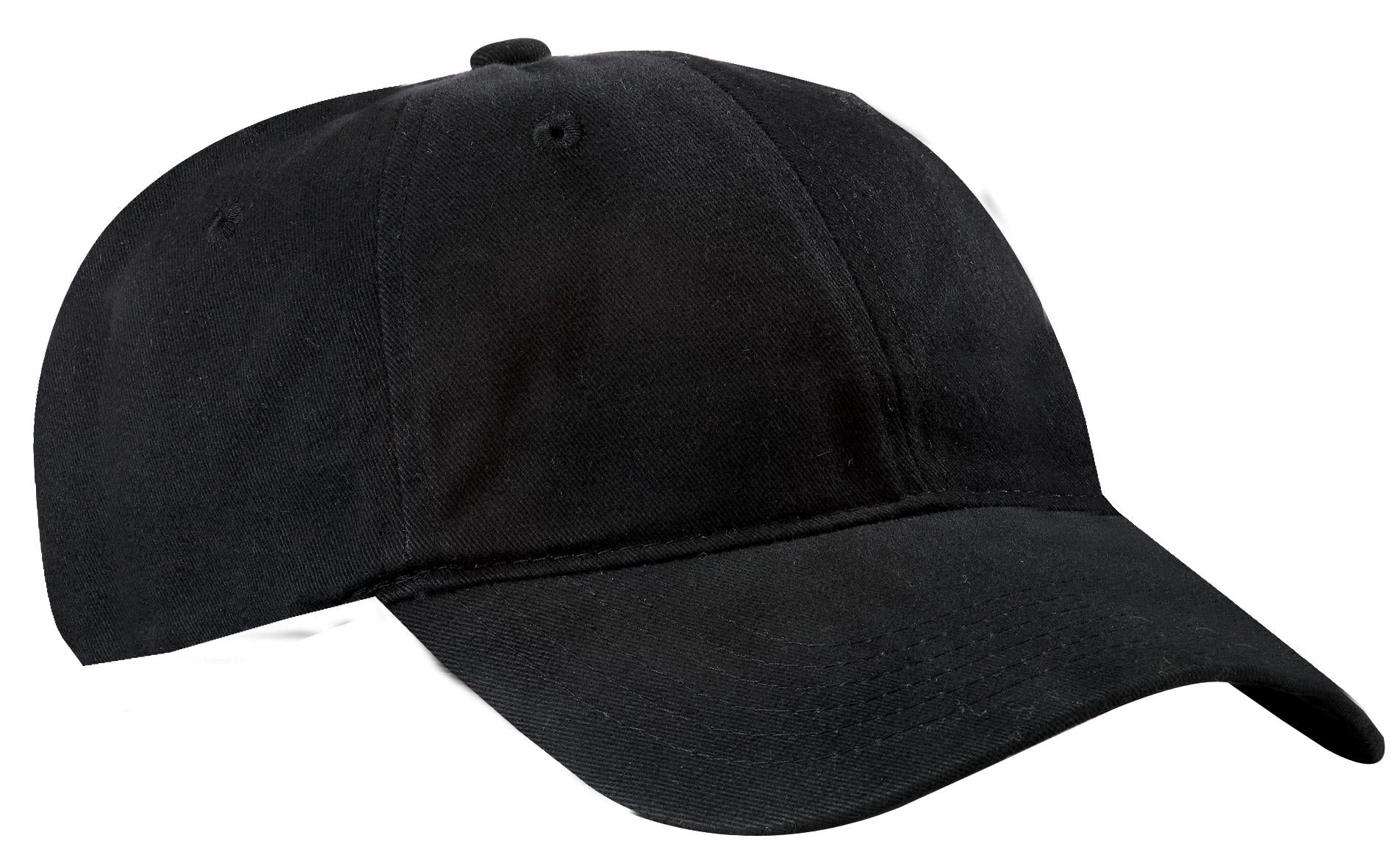 Port Authority Brushed Twill Low Profile Cap. CP77 - Black - front