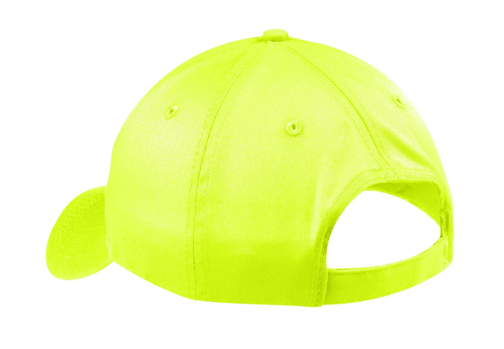 Port Authority Six-Panel Twill Cap. CP80 - Neon Yellow - back
