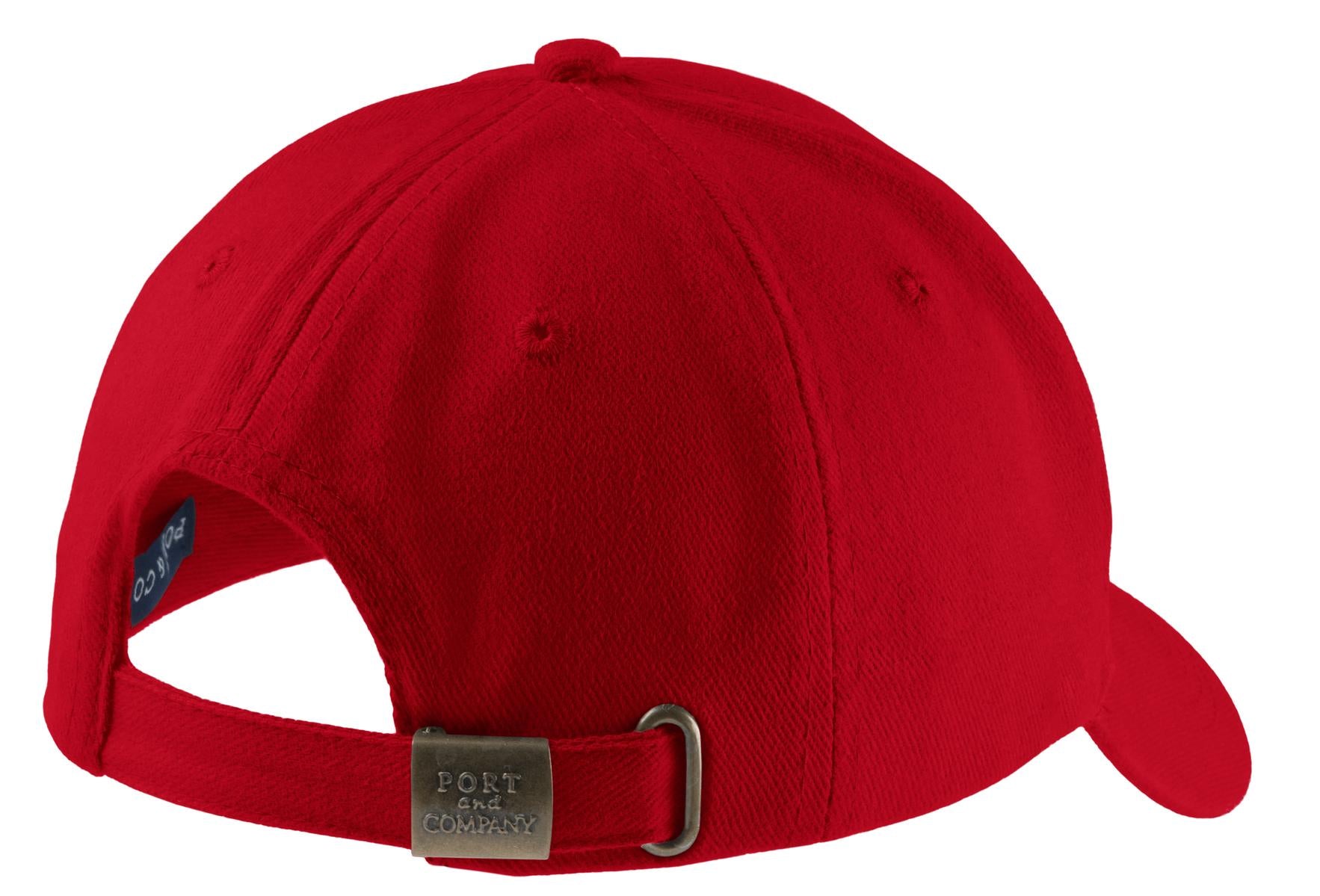 Port Authority Brushed Twill Cap. CP82 - Red - back