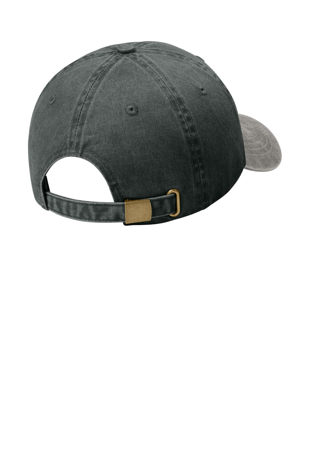 Port Authority Two-Tone Pigment-Dyed Cap. CP83 - Black/ Pebble - back