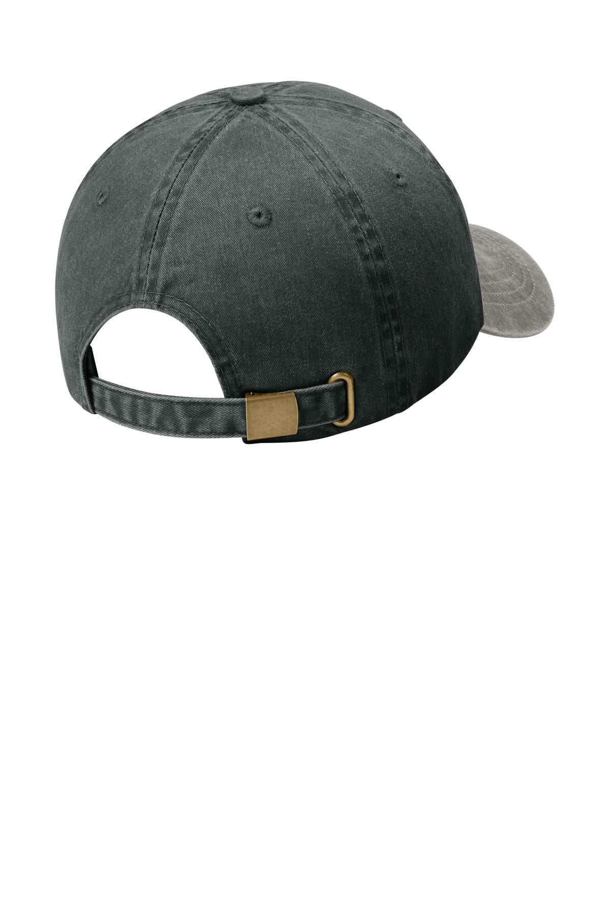 Port Authority Two-Tone Pigment-Dyed Cap. CP83 - Black/ Pebble - back