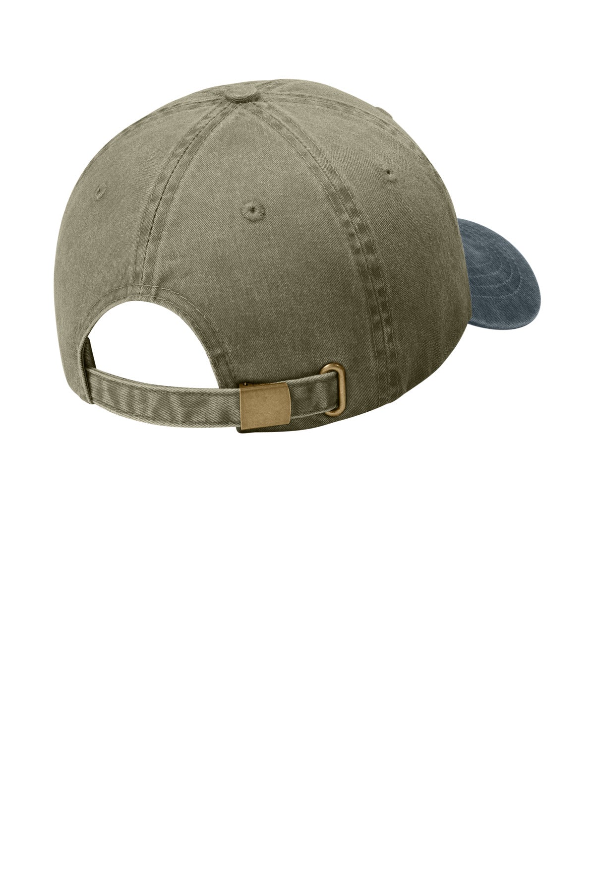 Port Authority Two-Tone Pigment-Dyed Cap. CP83 - Khaki/ Graphite - back