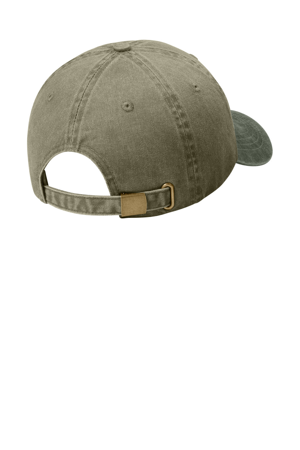 Port Authority Two-Tone Pigment-Dyed Cap. CP83 - Khaki/ Hunter - back