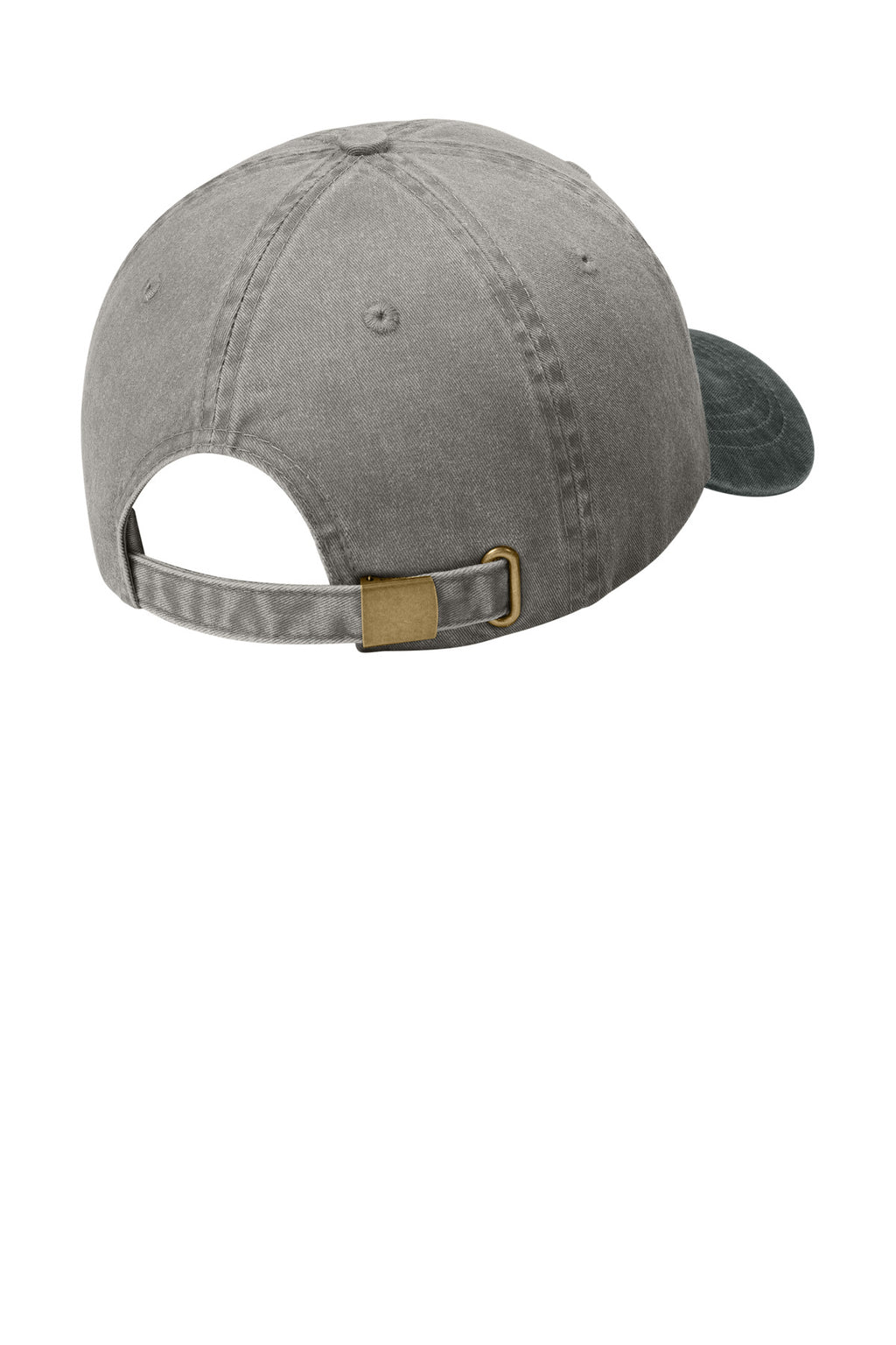 Port Authority Two-Tone Pigment-Dyed Cap. CP83 - Pebble/ Black - back