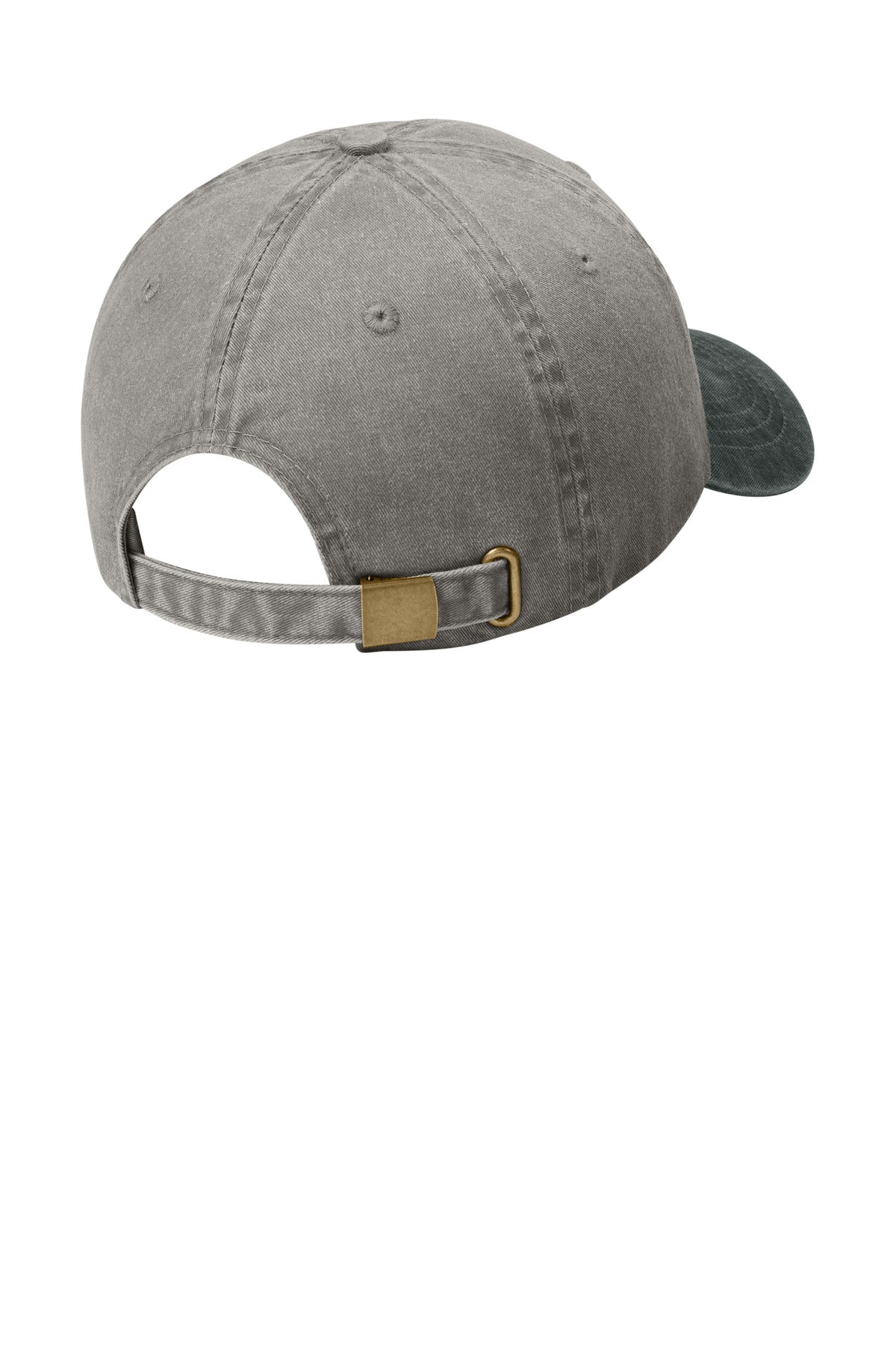 Port Authority Two-Tone Pigment-Dyed Cap. CP83 - Pebble/ Black - back