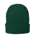 Port Authority Fleece-Lined Knit Cap. CP90L - Athletic Green - front